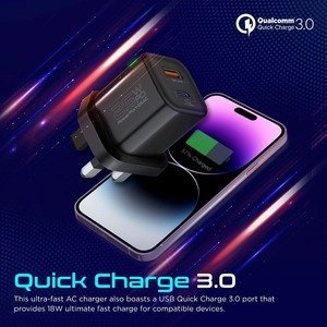 Promate iPhone 15 Wall Charger - Gray