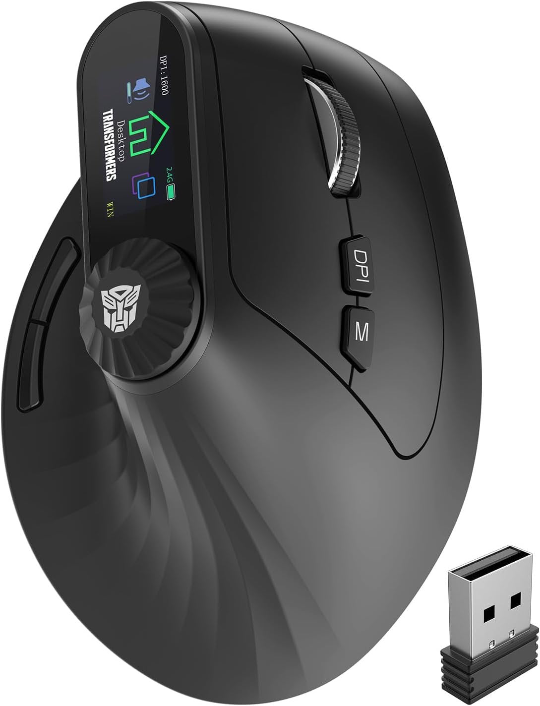 Mouse with LED Screen & Knob Control Best for gaming