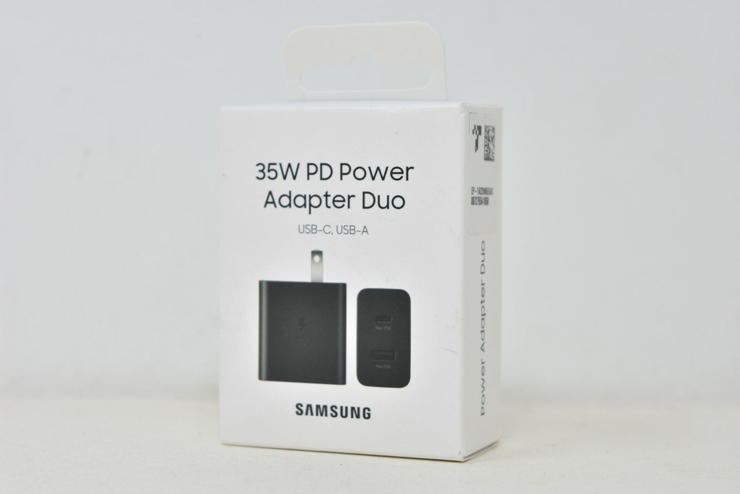 Official Samsung 35W Power Adapter Duo - Dual Port (USB-C & USB-A) Fast Charger - Black