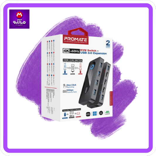 4K@60Hz KVM Switch with USB 3.0 Expansion