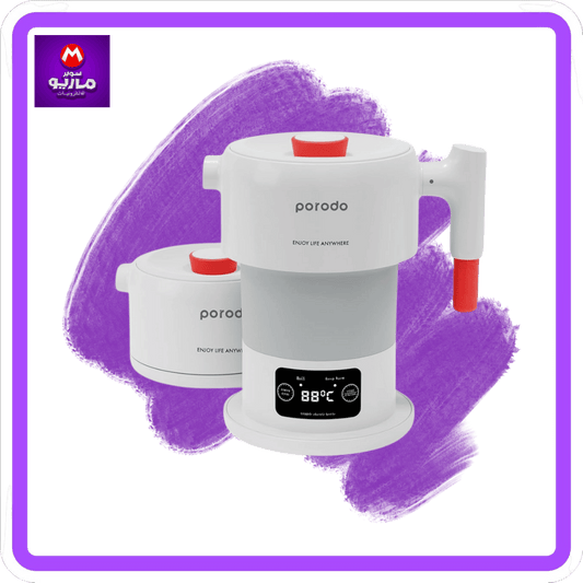 PORTABLE FOLDING ELECTRIC KETTLE TEMPERATURE SETTING TOUCH DISPLAY