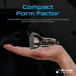 Promate Car Charger, Transparent