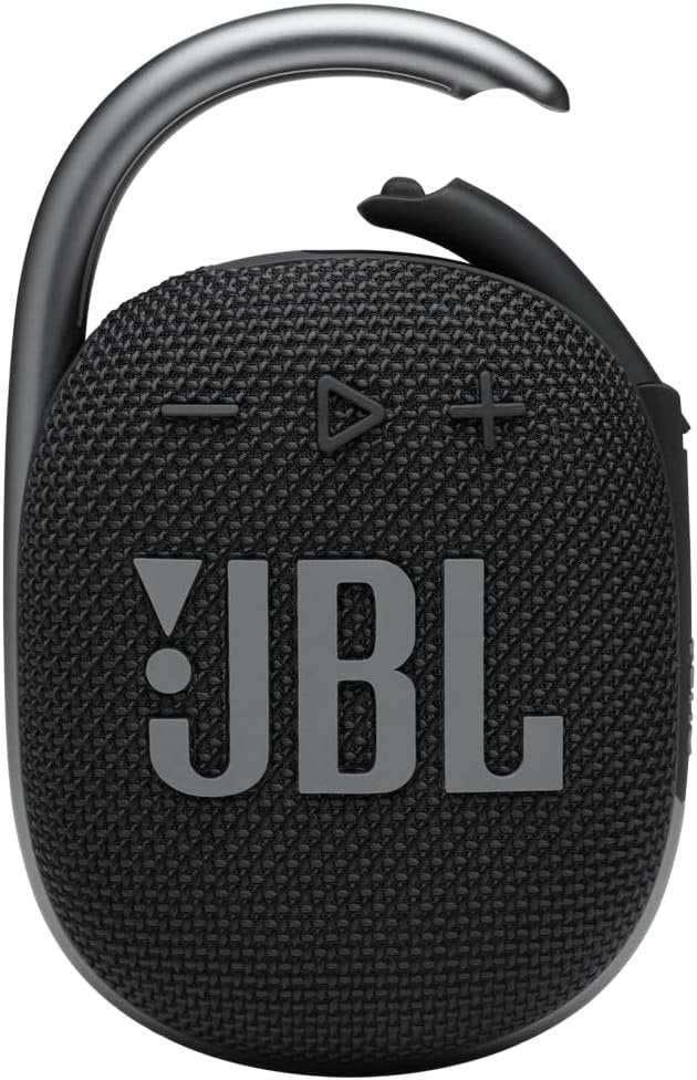 JBL Clip 4 Portable Bluetooth Speaker, 10H Battery, Black