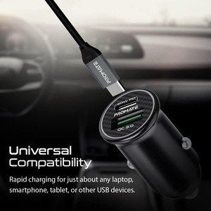 Promate 60W USB-C Car Charger - Gray