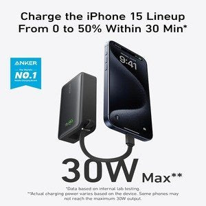 Anker Nano Power Bank, 10,000mAh - Gray