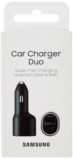 Samsung Car Charger Duo 25W + 15W at Super Mario Electronic Store Samsung Dual Port Car Charger Fast Charging Barsha Saudi Arabia Original Samsung Car Charger Duo USB-C Adapter at Super Mario Store Fast USB-C Car Charger Samsung Barsha Saudi Arabia Samsung Fast Car Charger Duo 25W Super Mario Electronic Stor