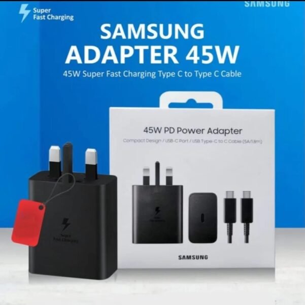 Samsung 45w Super Fast Charger With Type C To C Cable